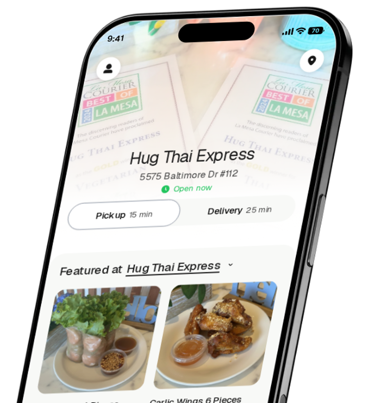 Hug Thai Express app preview